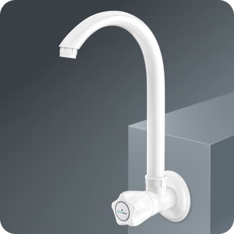 Sink Cock (Long Spout) With Flange