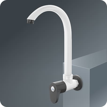 Sink Cock (Long Spout) With Flange