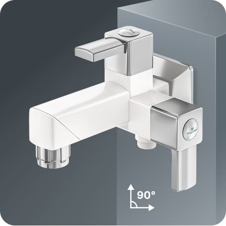 Two Way Bib Cock With Flange