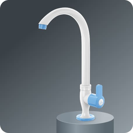 Swan Cock (Long Spout) With Flange