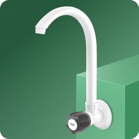 Sink Cock (Long Spout) With Flange