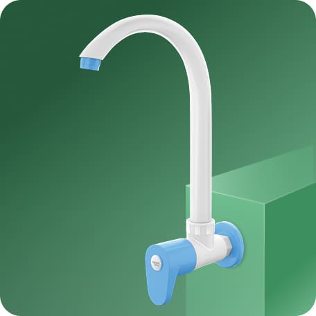 Sink Cock (Long Spout) With Flange