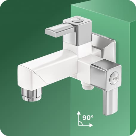 Two Way Bib Cock With Flange