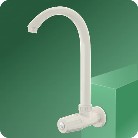 Sink Cock (Long Spout) With Flange