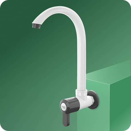 Sink Cock (Long Spout) With Flange