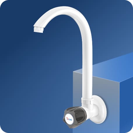 Sink Cock (Long Spout) With Flange