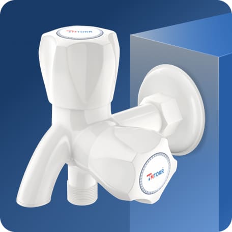 Two Way Bib Cook With Flange