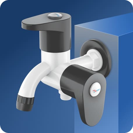 Two Way Bib Cock With Flange