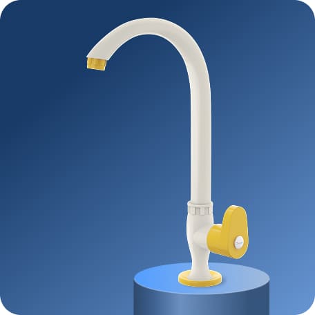 Swan Cock (Long Spout) With Flange