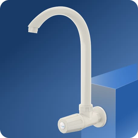 Sink Cock (Long Spout) With Flange